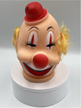 Vintage Westrim Fibre Craft 3" Clown Doll Head Halloween Art Dollmaking SEE